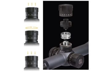 Sig Sauer Tango6 Rifle Scope, 1-6X24mm, 30mm, Sfp, Hellfire 3 Gun Illum Reticle, Graphite, SOT61018