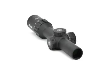 Sig Sauer Tango6 Rifle Scope, 1-6X24mm, 30mm, FFP, 5.56/7.62 Horseshoe Dot Illuminatedinated Reticle, Black, SOT61111