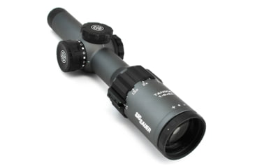 Sig Sauer Tango6 Rifle Scope, 1-6X24mm, 30mm, SFP, Hellfire 3 Gun Illuminated Reticle, Graphite, SOT61018