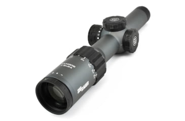 Sig Sauer Tango6 Rifle Scope, 1-6X24mm, 30mm, SFP, HellFire TriPlex Illuminated Reticle, Graphite, SOT61015
